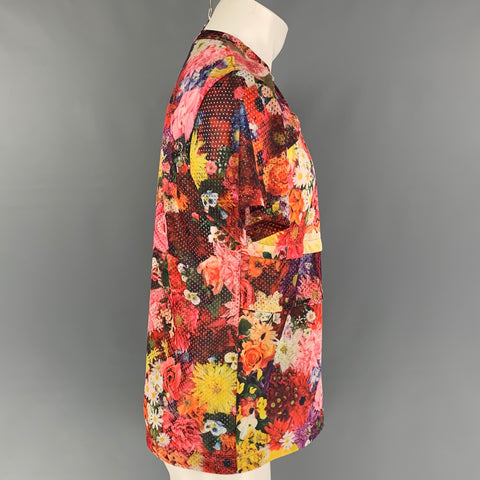 COMME des GARCONS HOMME PLUS Size L Multi-Color Floral Polyester Wool T-shirt