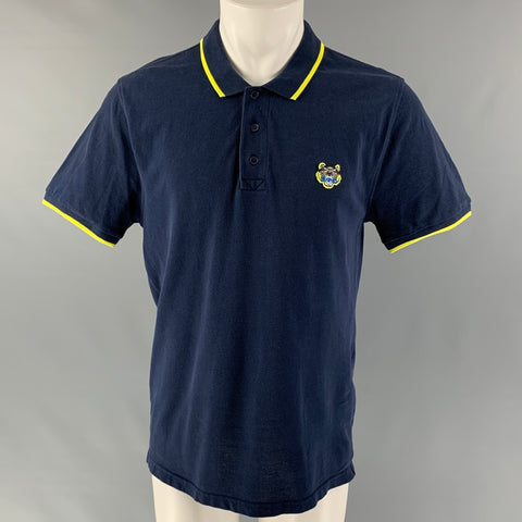KENZO Size M Navy Buttoned Polo