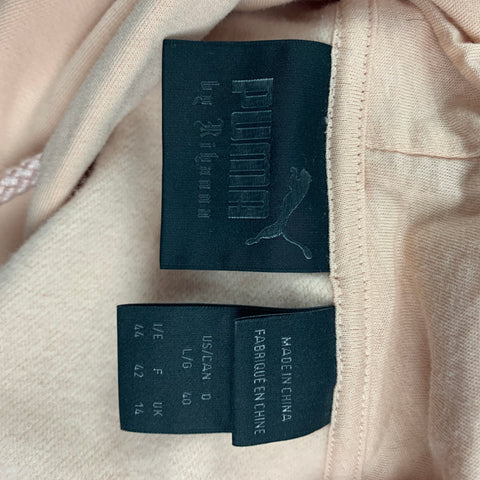 PUMA by Rihanna Size L Pink Cotton Blend Oversized Hoodie