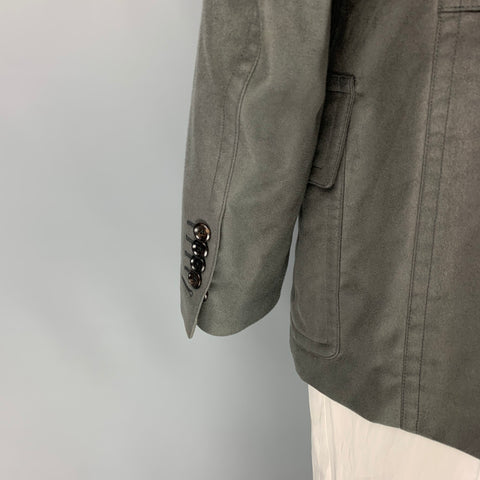 TOM FORD Taille 48 Veste à poches à rabat en rayonne / coton ardoise