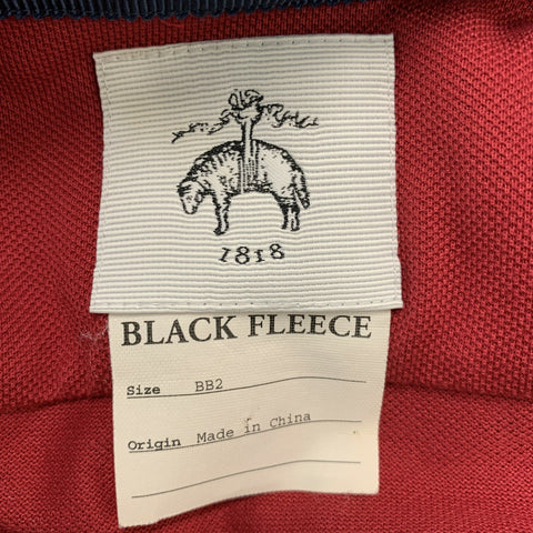 BLACK FLEECE Size M Red Solid Cotton Button Down Polo