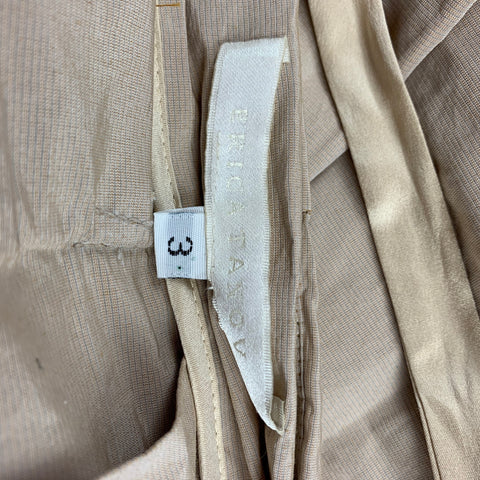 ERICA TANOV Size M Taupe Cotton Blend Bubble Skirt