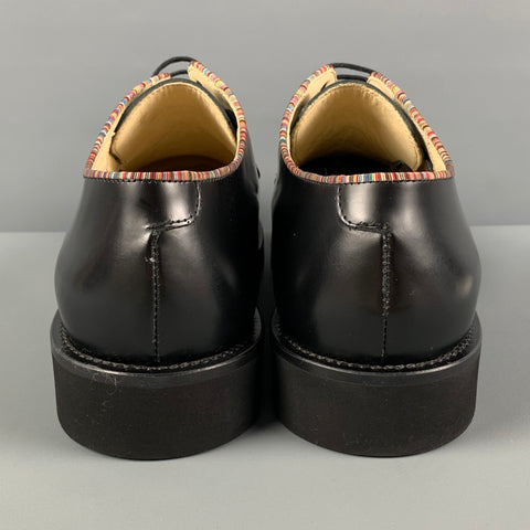 PAUL SMITH Size 11 Black Leather Lace Up Shoes