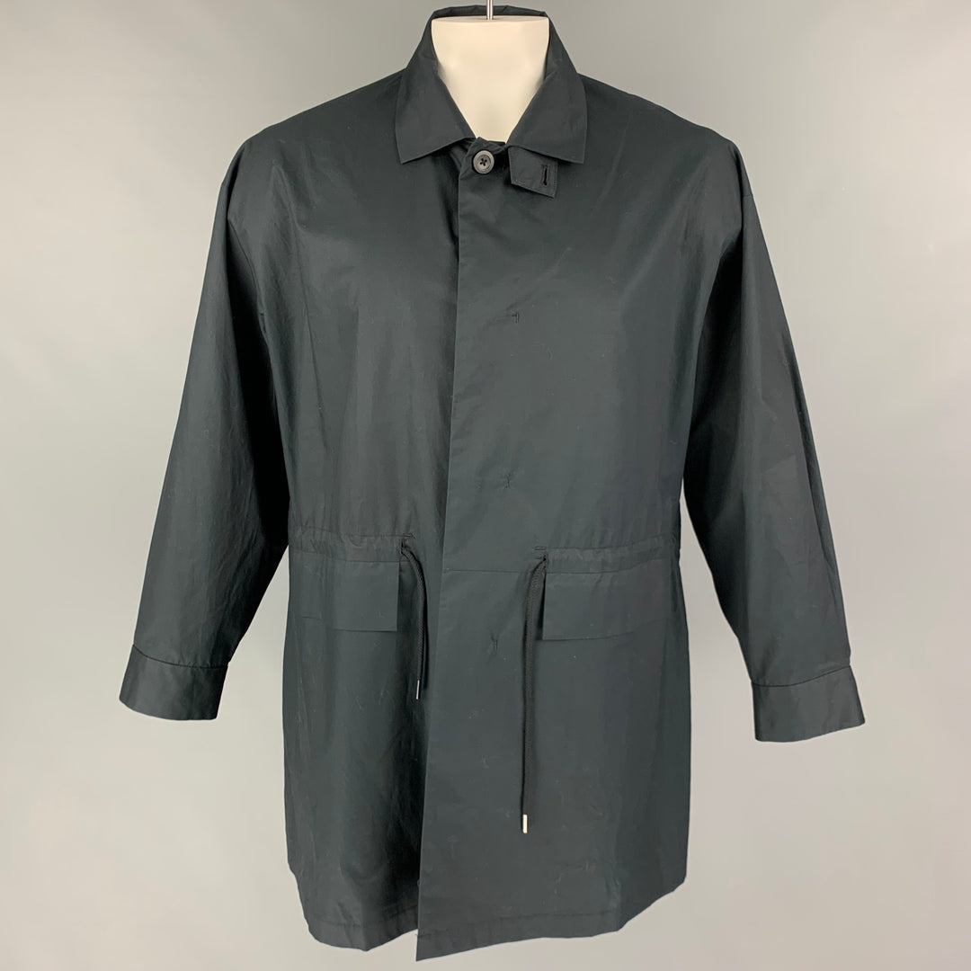 STILL by HAND Taille S Manteau surdimensionné en coton noir avec cordon de serrage