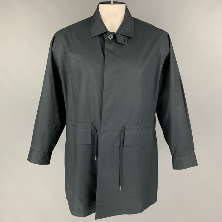 STILL by HAND Taille S Manteau surdimensionné en coton noir avec cordon de serrage