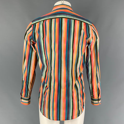 PAUL SMITH Size M Multi-Color Stripe Cotton Long Sleeve Shirt