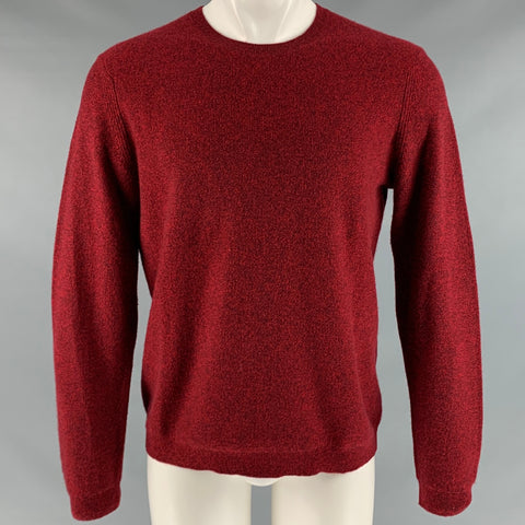 THEORY Size M Red Brown Cashmere Crew-Neck Pullover