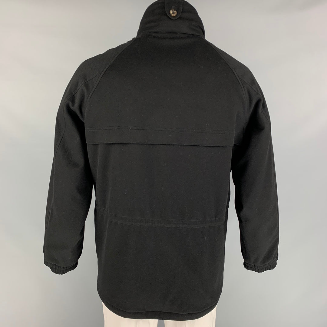 LORO PIANA Size M Black Quilted Cashmere Icer Jacket