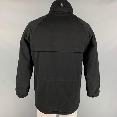 LORO PIANA Size M Black Quilted Cashmere Icer Jacket