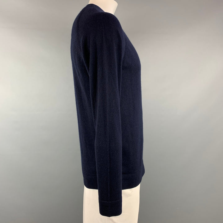 THEORY Eclipse Size L Navy Cashmere Crew-Neck Sweater