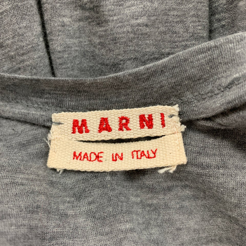 MARNI Size 4 Grey Heather Cotton Long Sleeve Casual Top