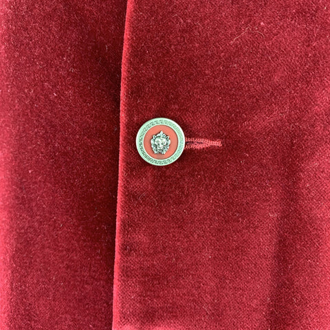 VERSUS by GIANNI VERSACE Size 42 Burgundy Cotton Velvet Vest