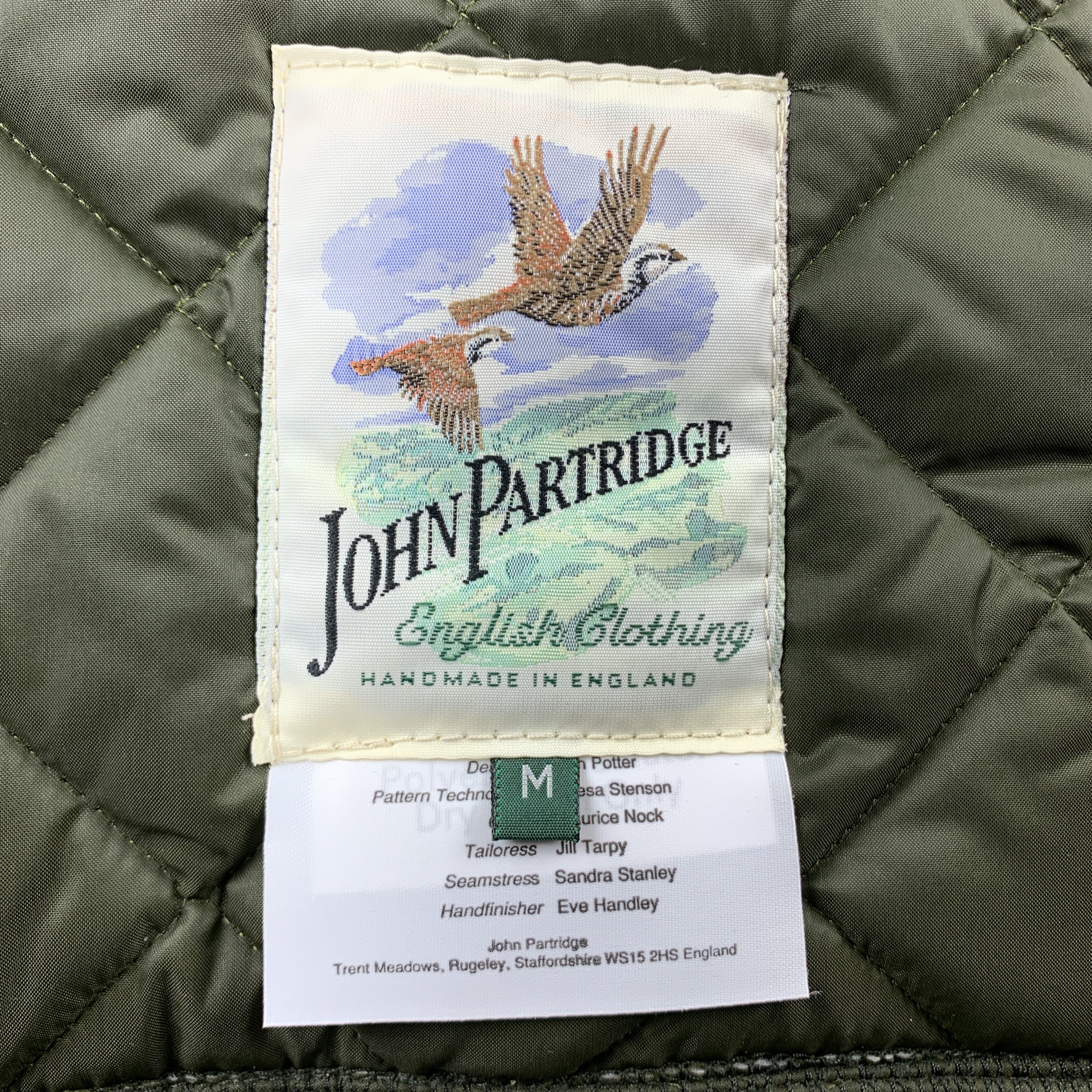 ジャケット・アウター JOHN PARTRIDGE PADDED VEST SIZE M green JOHN PARTRIDGE Size M Forest Green Quilted Nylon Snaps Vest