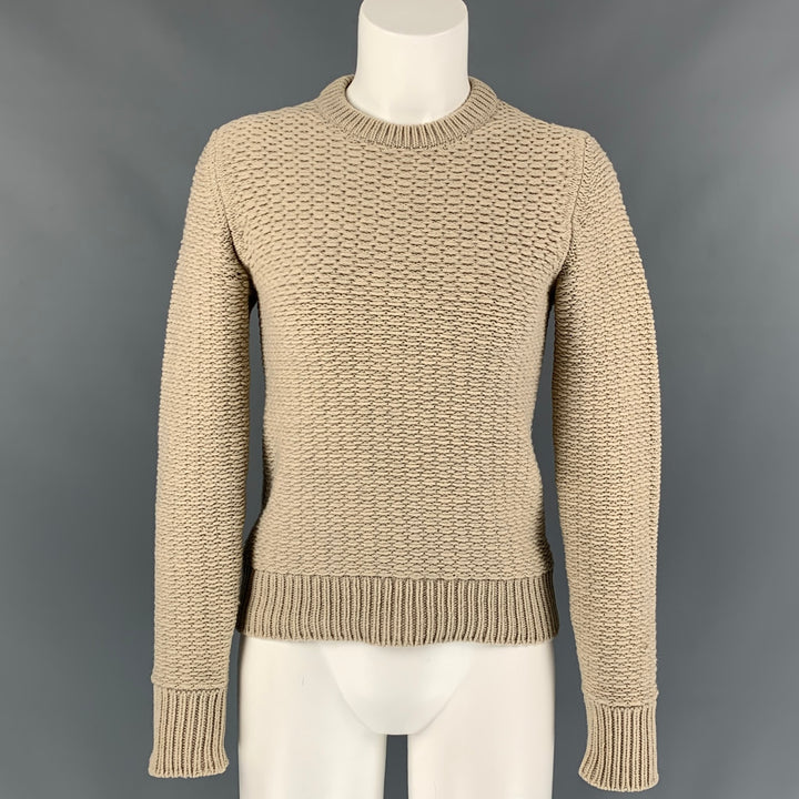 LOUIS VUITTON Size M Oatmeal Knitted Wool / Cashmere Sweater