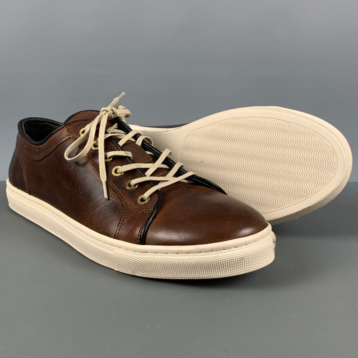 RODD & GUNN Size 11 Brown Antique Leather Lace Up Sneakers