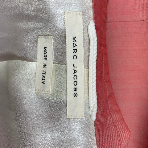 MARC JACOBS Size 44 Salmon Wool Notch Lapel 3 Piece Suit