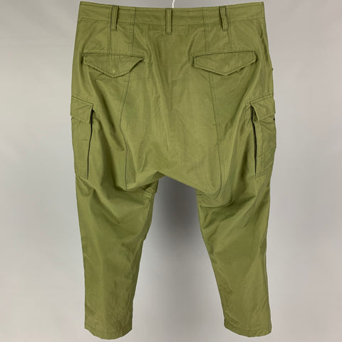 JUNYA WATANABE Size L Olive Cotton Nylon Drop-Crotch Cargo Pants