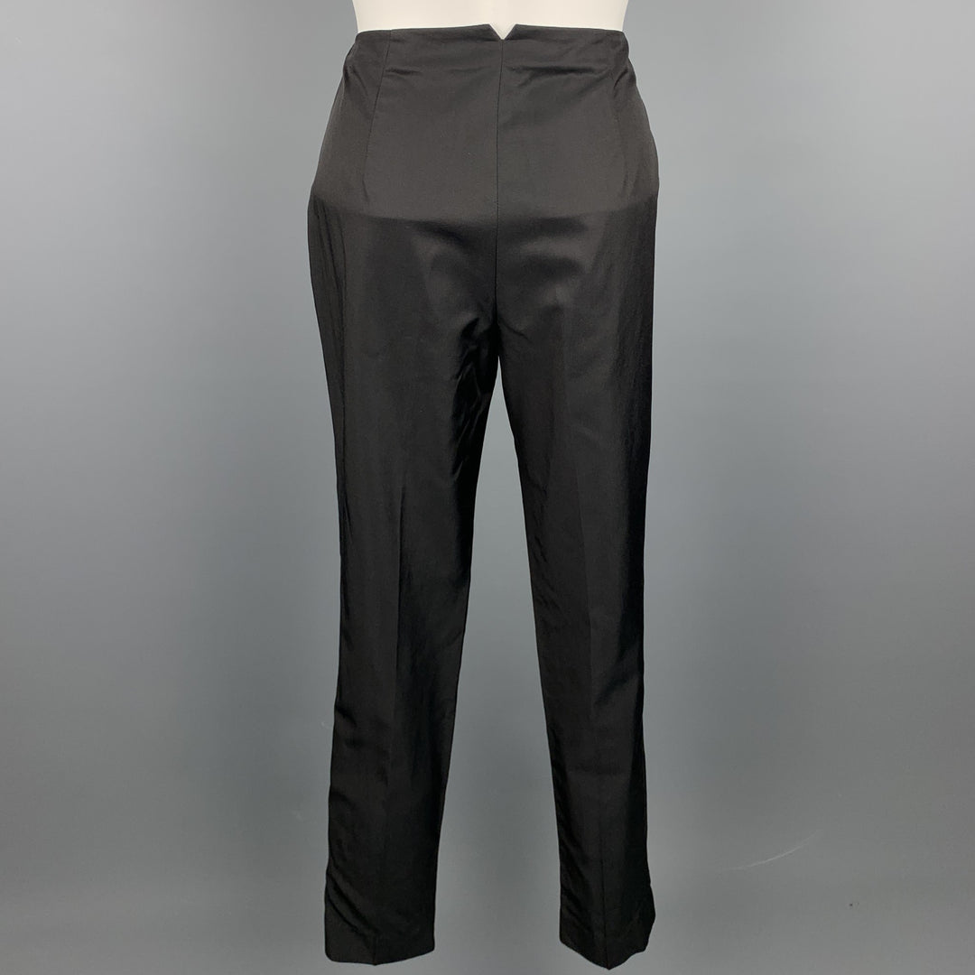RALPH LAUREN COLLECTION Size 2 Black Silk / Cotton Dress Pants