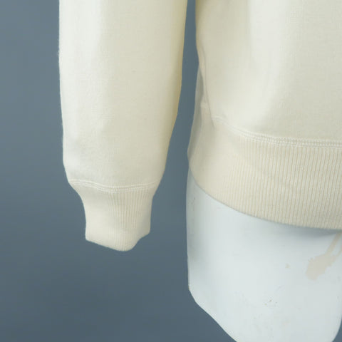 BRUNELLO CUCINELLI Size 44 Beige Cable Knit Cashmere Henley Sweater