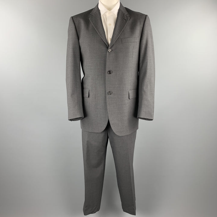 BURBERRY LONDON Size 42 Regular Dark Gray Wool Notch Lapel Suit