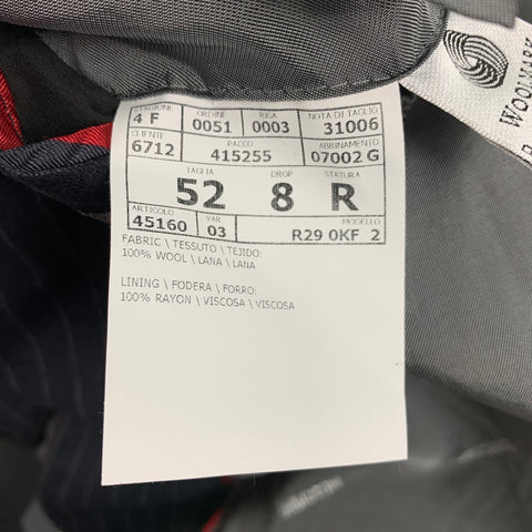 MOSCHINO Size 42 Regular Grey Navy Patchwork Wool Notch Lapel Sport Coat