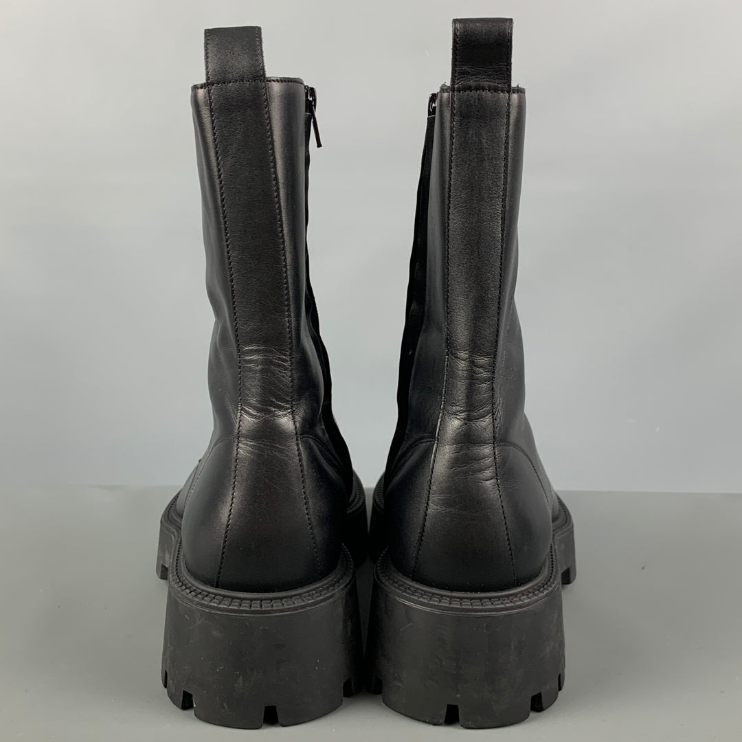 BALENCIAGA Rhino Size 11 Black Lace Up Pyramid Chuncky Boots