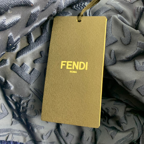 FENDI FW Capsule 2022 Size 40 Blue 3D Fragment Wool Reversible Bomber Jacket