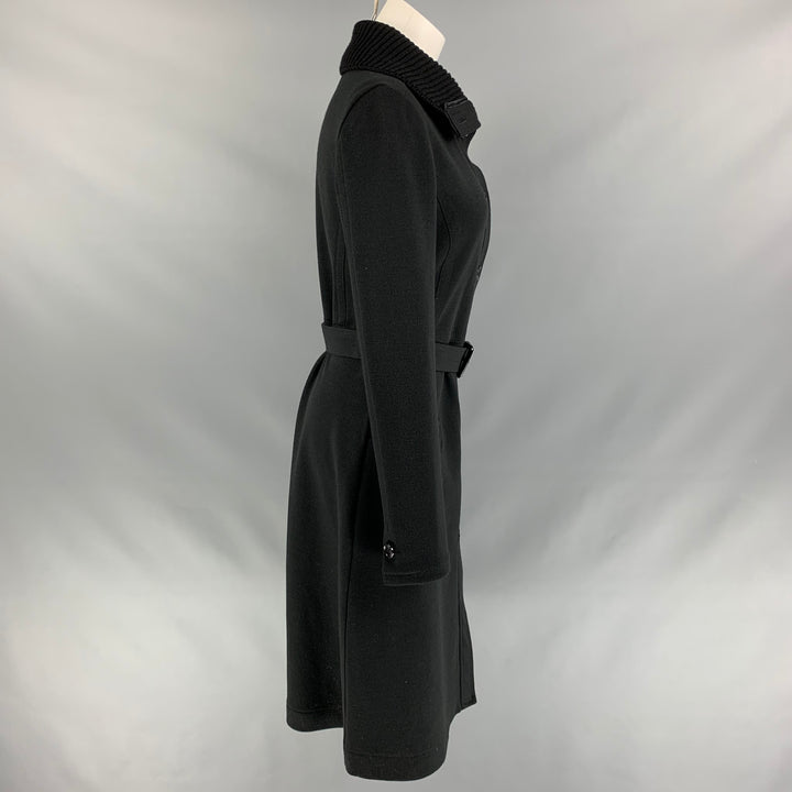 MAX MARA Size M Black Wool &  Acrylic Coat