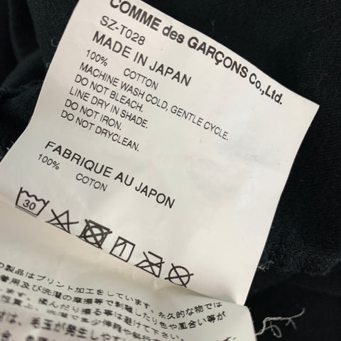 COMME des GARCONS Size S Black & White Logo Cotton Crew-Neck T-shirt