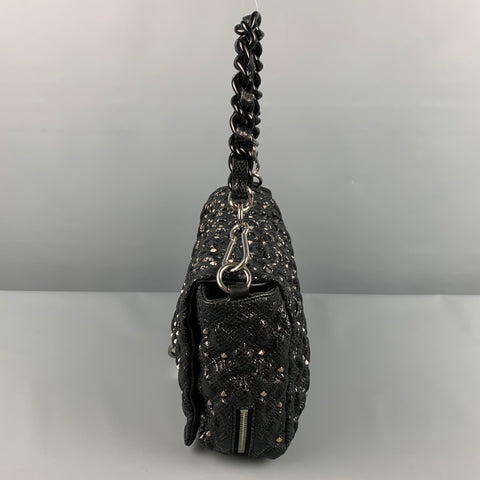 MARC JACOBS Black Quilted Leather Top Handle Handbag