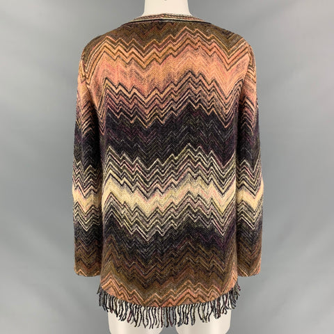 MISSONI Size 10 Multi-Color Wool Blend Knitted Dress Top