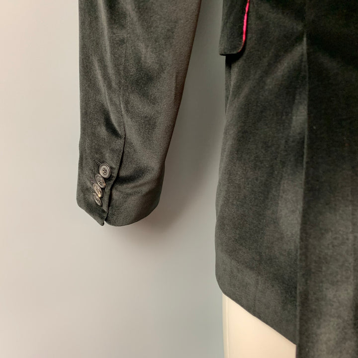 PAUL SMITH Soho Fit Size 42 Regular Black Velvet Notch Lapel Sport Coat