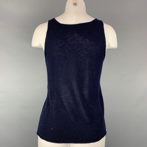 TSE Size S Navy Knitted Cashmere Tank Top