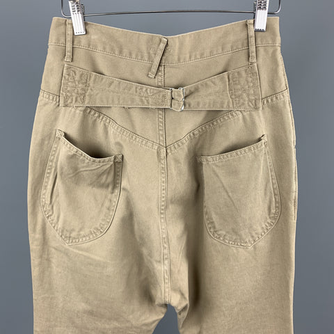 KAPITAL Size 30 x 30 Tan Cotton Back Belt Casual Pants