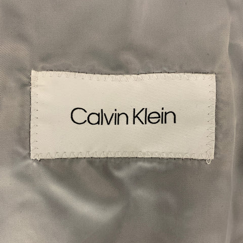 CALVIN KLEIN Chest Size 40 Size 40 Navy Solid Polyester / Wool Peacoat Coat