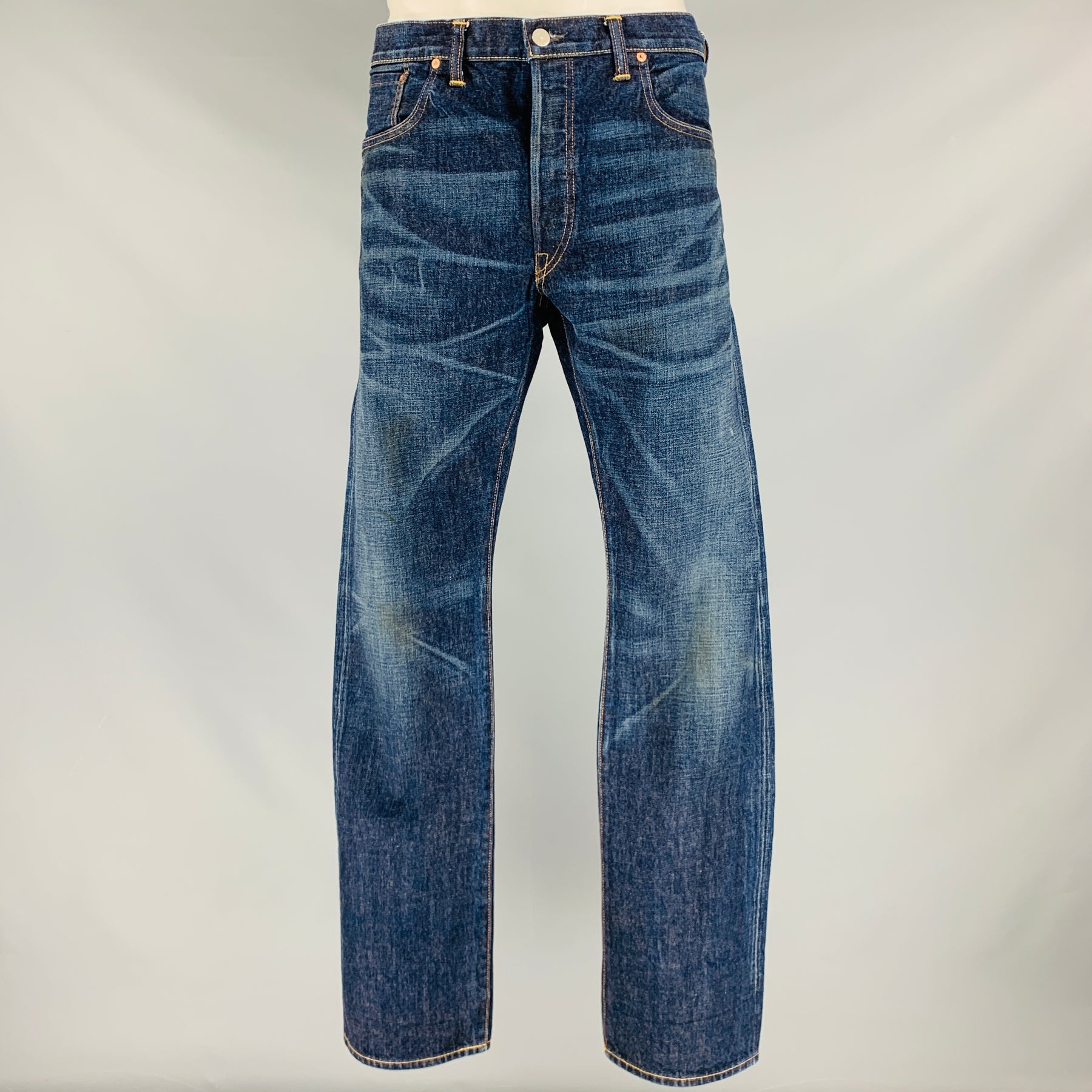 RRL by RALPH LAUREN Size 38 Indigo Contrast Stitch Selvedge