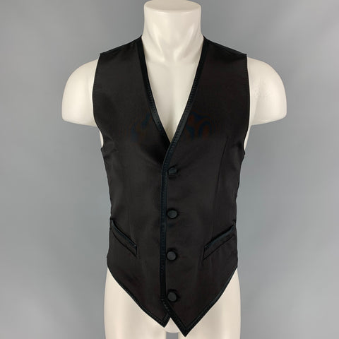 D&amp;G by DOLCE &amp; GABBANA Talla 38 Chaleco de mezcla de seda negro