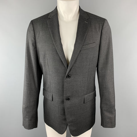 THEORY 40 Regular Charcoal Nailhead Wool Single Breasted Sport Coat