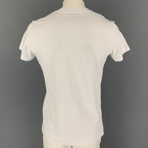BALMAIN Taille L T-shirt en coton logo blanc