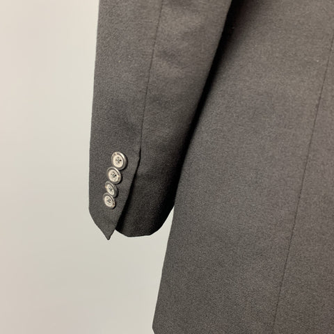 RALPH LAUREN Size 40 Regular Black Wool Notch Lapel Tuxedo