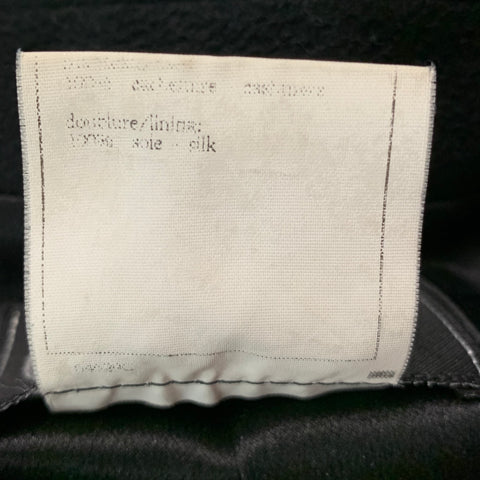 CHANEL Size 10 Black Cashmere Single Breasted Coat