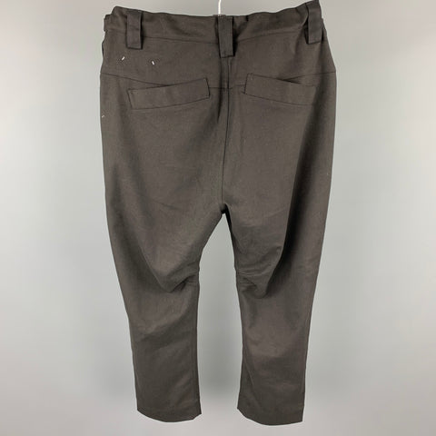 CHAPTER Size 34 Black Polyester Blend Drop-Crotch Casual Pants