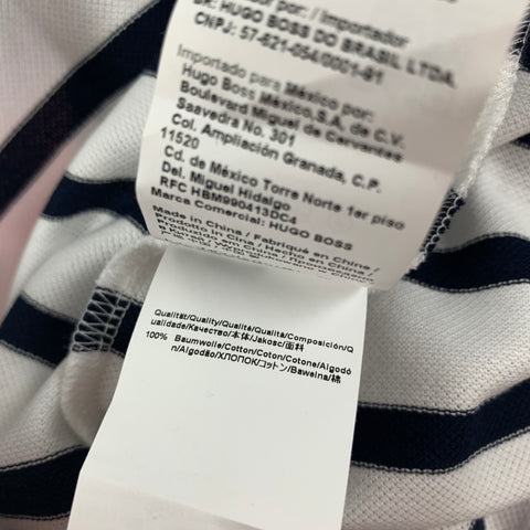 BOSS by HUGO BOSS Taille XXL T-shirt à col rond en coton blanc marine
