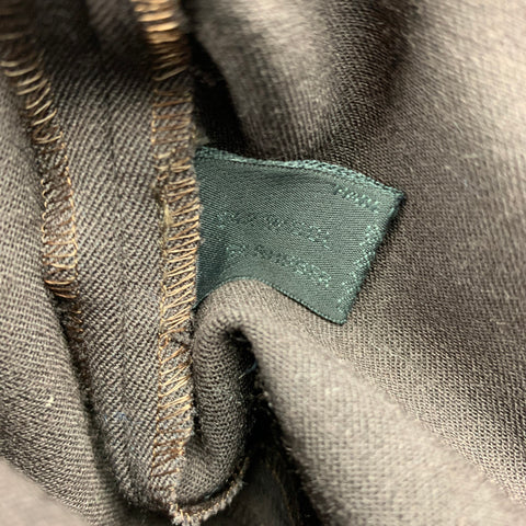 PRADA Size 4 Brown Twill Wool Blend Belted Dress Pants