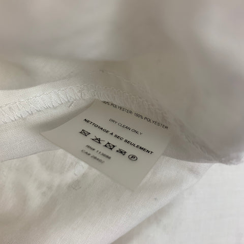 MARGARET OLEARY Size XS White Polyester Eyelet Short Sleeve Dress