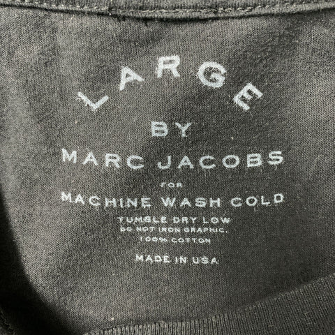 MARC JACOBS Taille L T-shirt à col rond en coton uni noir