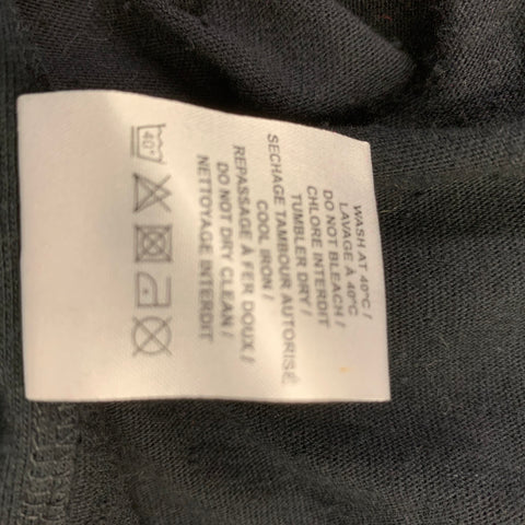 IRO Size XS Black Mesh Cotton Crew-Neck Tank Top