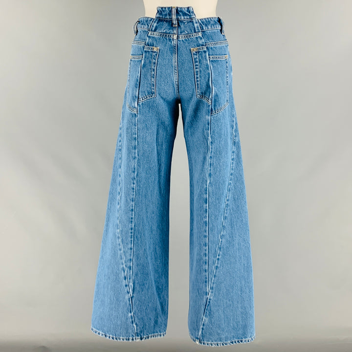 MAISON MARGIELA Size 0 Blue Cotton High Waisted Jeans