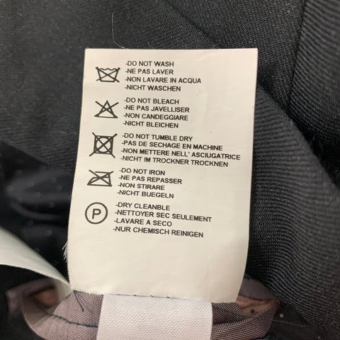 PAUL SMITH Size 42 Black Wool Notch Lapel Suit