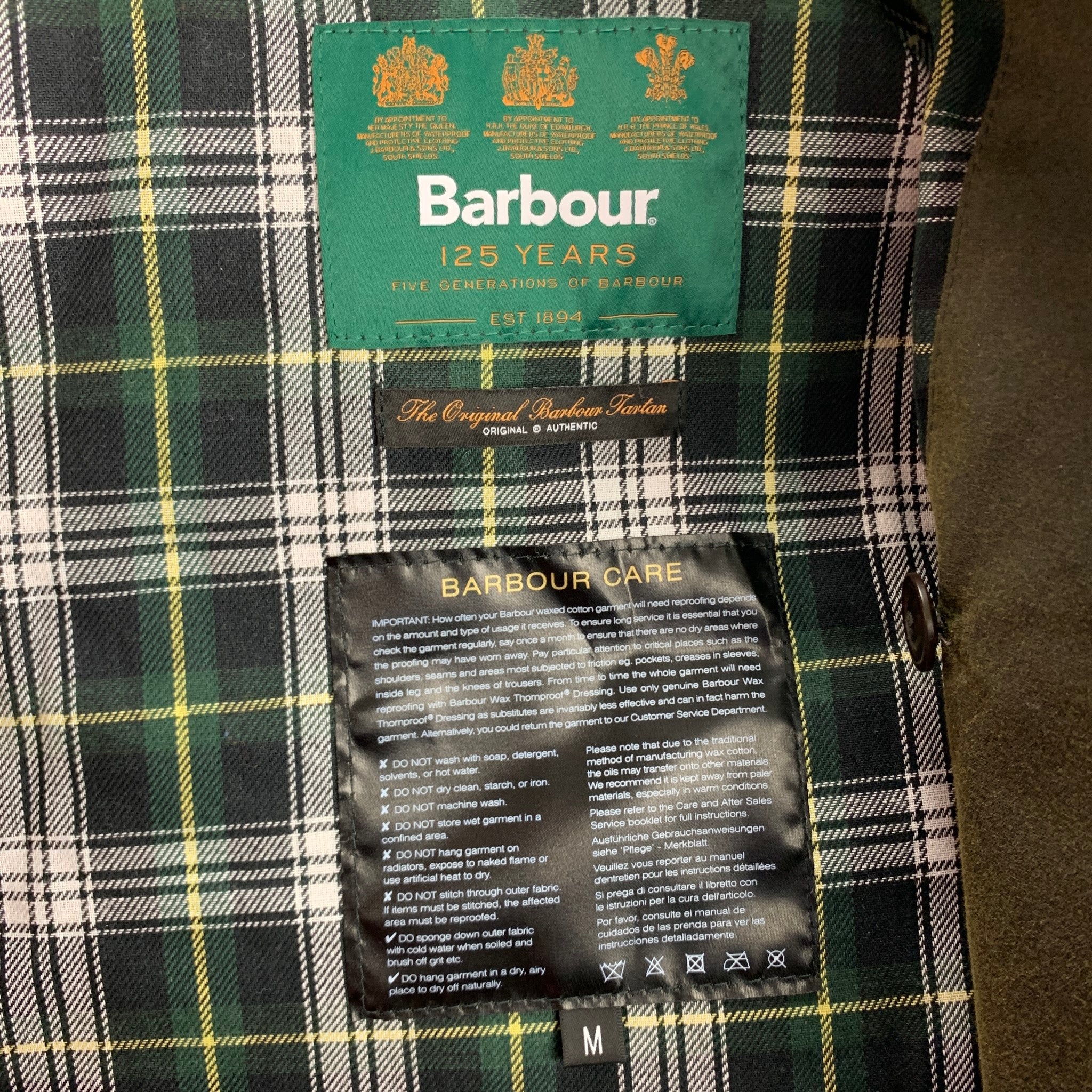 BARBOUR Size M Olive Waxed Canvas Double Breasted Coat – Sui